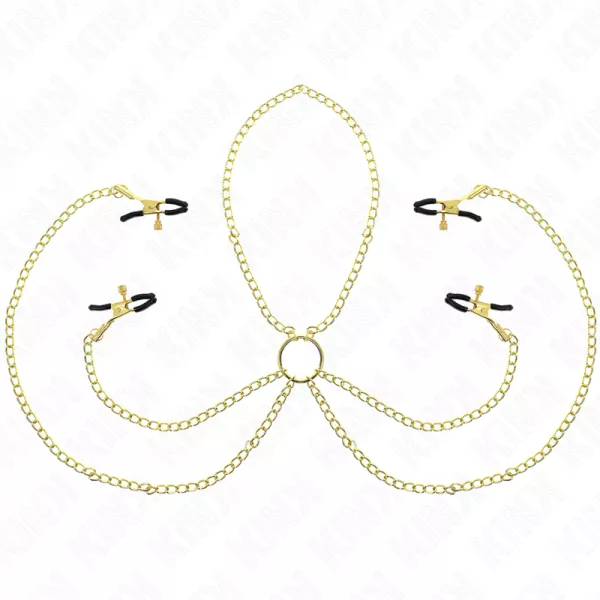 KINK - 4 PINCES � TAMELON ET CLITO R�GLABLES OR