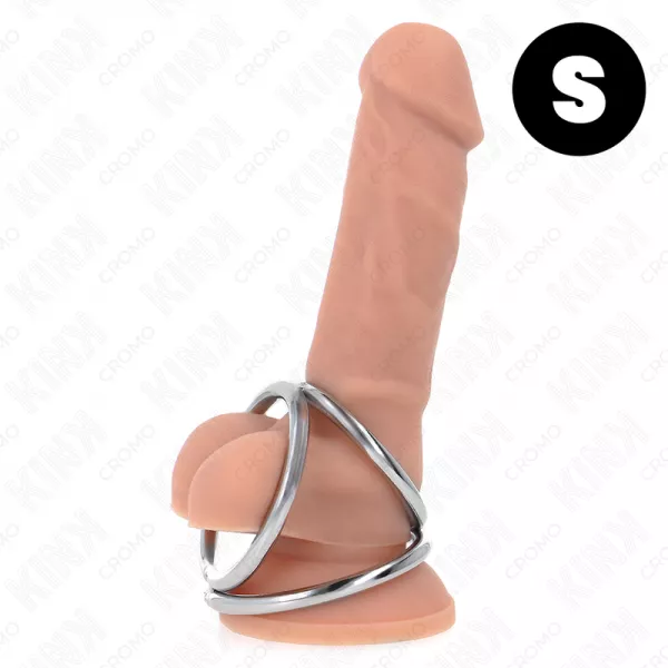 KINK - ANNEAU P�NIS EN M�TAL TRIPLE CHROME 3,2 CM � 4,5 CM