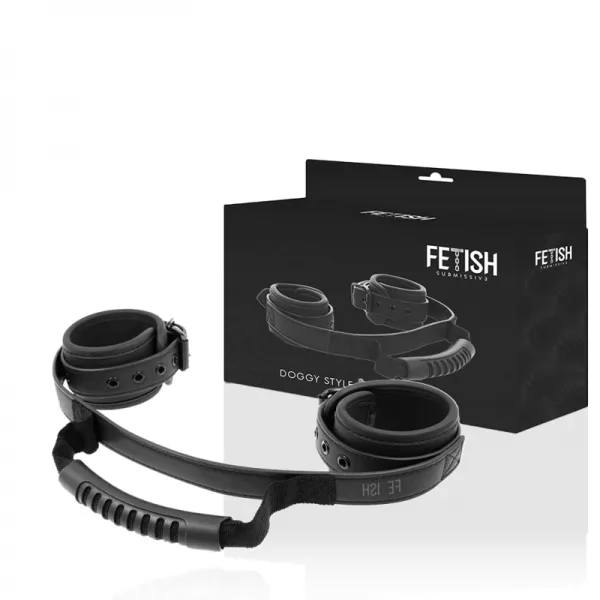 FETISH SUBMISSIVE - MENOTTES DOUBLURE NOPR�NE AVEC POIGN�E