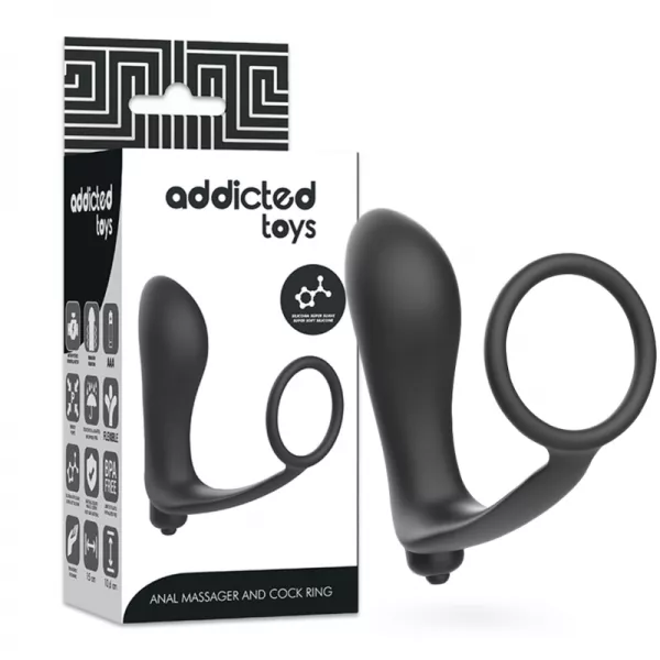 ADDICTED TOYS - PLUG ANAL VIBRANT AVEC ANNEAU P�NIS
