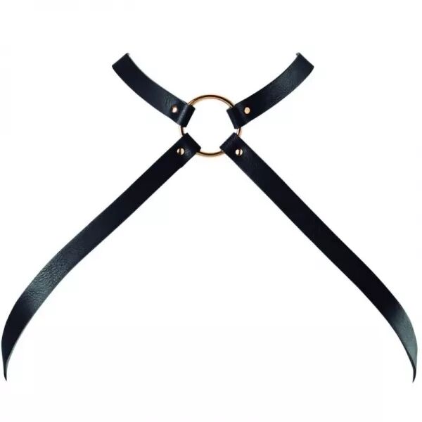BIJOUX - INDISCRETS HARNAIS POITRINE CROIS� MAZE NOIR