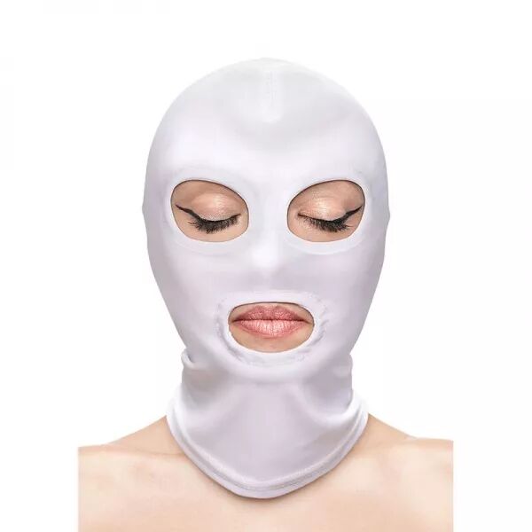 NS NOVELTIES - FETISH & FASHION CAGOULE YEUX ET BOUCHE NYLON BLANC