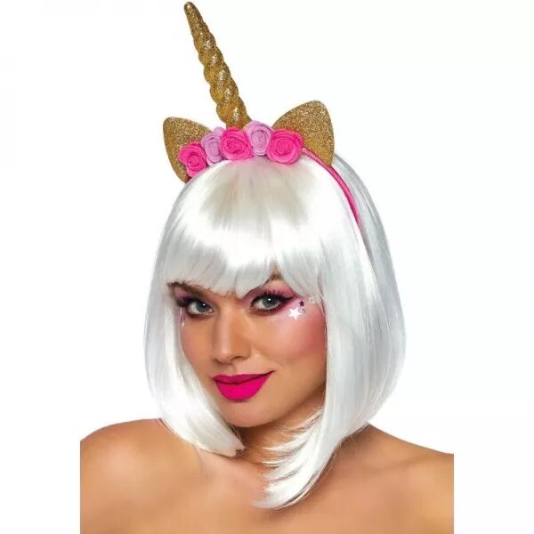 LEG AVENUE - BANDEAU DE T�TE � FLEURS DE LICORNE OR