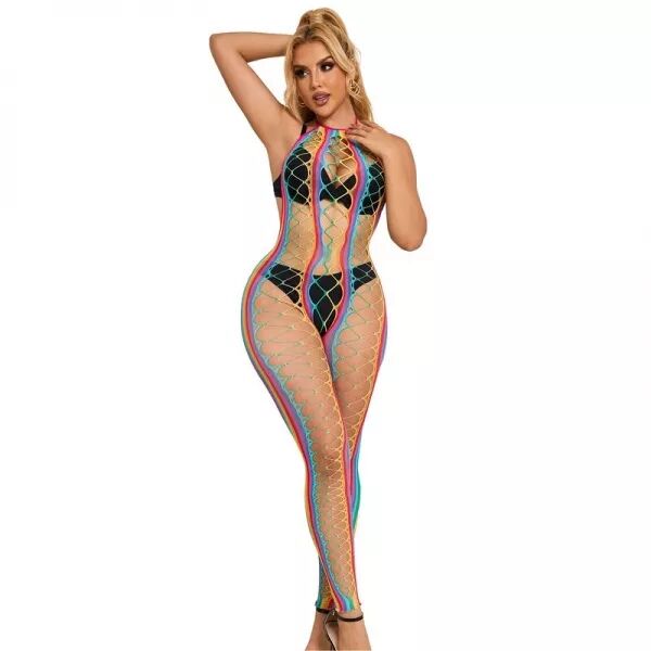 SUBBLIME - 952358 ROBE R�SILLE COL LICOU ARC-EN-CIEL TAILLE UNIQUE
