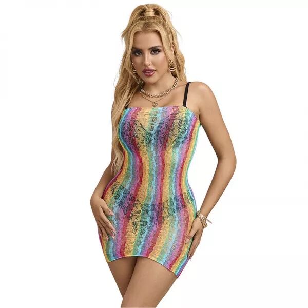 SUBBLIME - 952457 ROBE R�SEILLE SANS MANCHES �PAULES D�NUD�ES ARC-EN-CIEL TAILLE UNIQUE