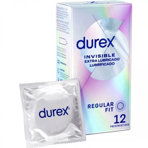DUREX - INVISIBLE EXTRA LUBRIFI� 12 UNIT�S