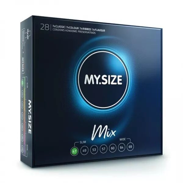 MY SIZE - MIX PR�SERVATIFS 47 MM 28 UNIT�S