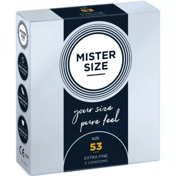 MISTER SIZE - PR�SERVATIF TAILLE M 53 MM (3 UNIT�S)