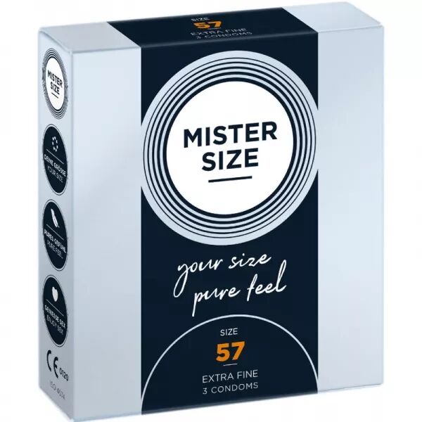 MISTER SIZE - PR�SERVATIF TAILLE L 57 MM (3 UNIT�S)