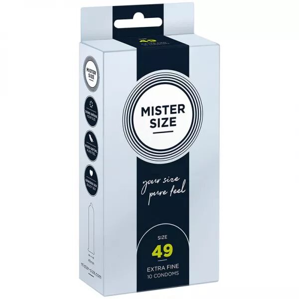 MISTER SIZE - PR�SERVATIF TAILLE S 49 MM (10 UNIT�S)