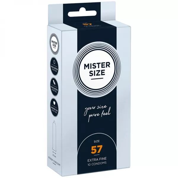 MISTER SIZE - PR�SERVATIF TAILLE L 57 MM (10 UNIT�S)