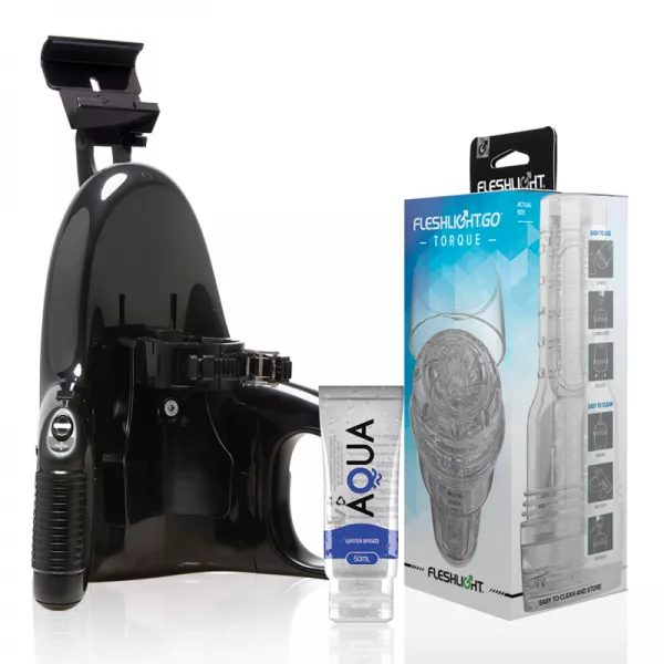 FLESHLIGHT - GO MASTURBADOR TORQUE ICE + LANCEMENT UNIVERSEL + LUBRIFIANT DE QUALIT� AQUA 50 ML