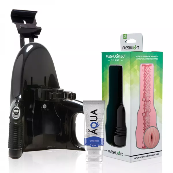 FLESHLIGHT - GO PINK LADY SURGE VAGIN + LANCEMENT UNIVERSEL + LUBRIFIANT DE QUALIT� AQUA 50 ML