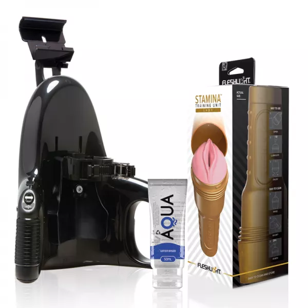 FLESHLIGHT - UNIT� DENTRA�NEMENT PINK LADY STAMINA + LANCEMENT UNIVERSEL + LUBRIFIANT DE QUALIT� AQUA 50 ML