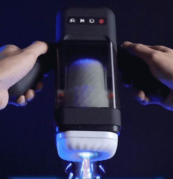 GAME CUP - MASTURBATEUR � VIBRATION DE POUSS�E AVEC FONCTION CHAUFFANTE ET SUPPORT MOBILE - NOIR