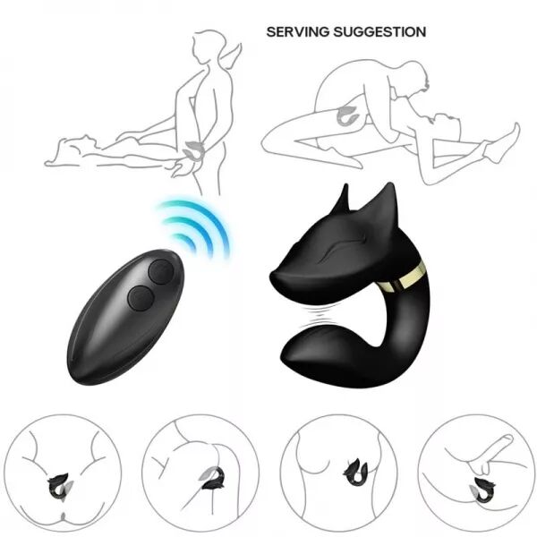 ARMONY - VIBRATEUR FOX POUR COUPLES T�L�COMMANDE NOIR