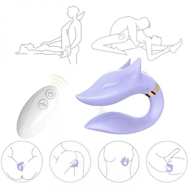 ARMONY - VIBRATEUR FOX POUR COUPLES T�L�COMMANDE VIOLET
