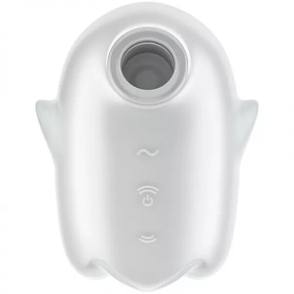 SATISFYER - GLOWING GHOST AIR PULSE & VIBRATEUR BLANC