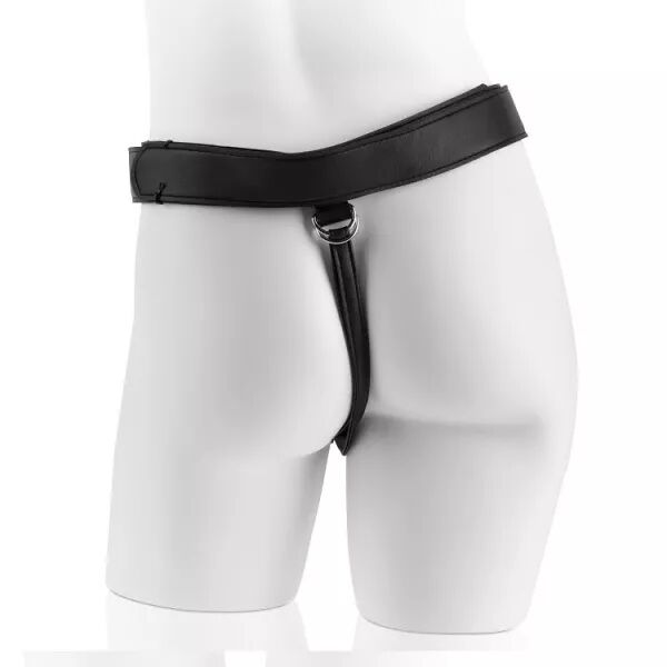 KING COCK - HARNAIS AVEC P�NIS NOIR R�ALISTE 22,9 CM