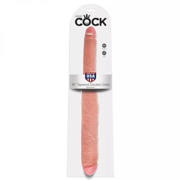 KING COCK GODE DOUBLE NATUREL 40.6 CM
