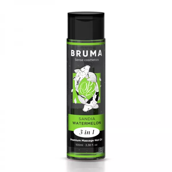 BRUMA - HUILE DE MASSAGE PREMIUM EFFET CHALEUR SAVEUR DE PAST�QUE 3 EN 1 - 100 ML