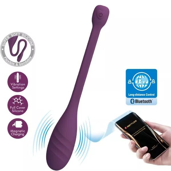 PRETTY LOVE - VIBRATEUR CONTR�L� PAR APPLICATION LEVIATHAN VIOLET