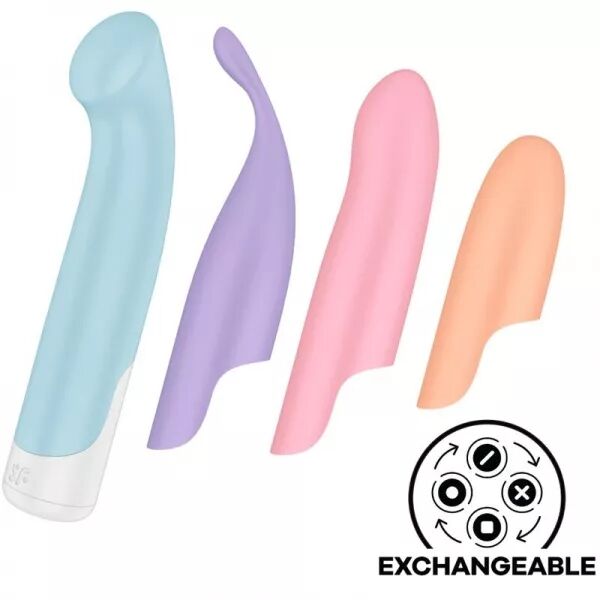 SATISFYER - VIBRATEUR PROGRAMME 12 VIBRATIONS G-SPOT WAVE 4 GRIS FONC�