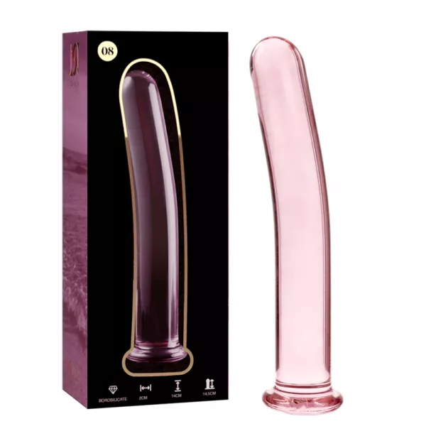 NEBULA SERIES BY IBIZA - MOD�LE 8 GODE EN VERRE BOROSILICATE ROSE 14.5 CM -O- 2 CM