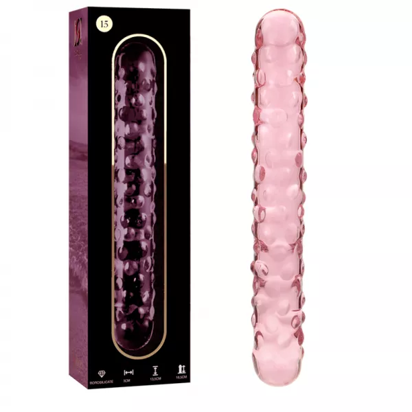 NEBULA SERIES BY IBIZA - MOD�LE 15 GODE EN VERRE BOROSILICATE ROSE 18.5 CM -O- 3 CM