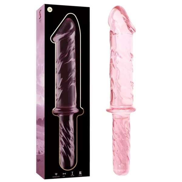 NEBULA SERIES BY IBIZA - MOD�LE 24 GODE EN VERRE BOROSILICATE ROSE 28.5 CM -O- 5 CM