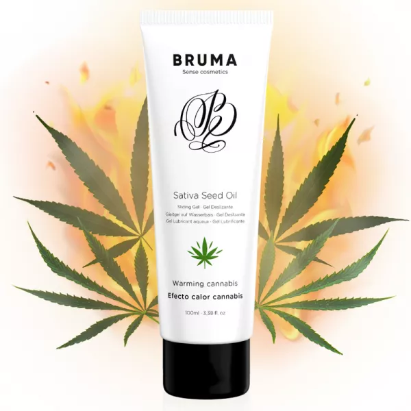 BRUMA - HUILE DE GRAINES DE SATIVA GEL GLISSANT R�CHAUFFANT SAVEUR DE CANNABIS 100 ML