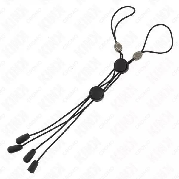 KINK - PINCES � T�TONS NOIRES AVEC �LASTIQUE NOIR