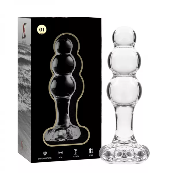 NEBULA SERIES BY IBIZA - MOD�LE 1 BOUCHON EN VERRE BOROSILICATE TRANSPARENT 10.5 CM -O- 3 CM