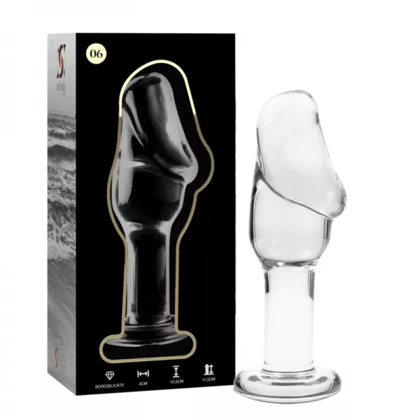 NEBULA SERIES BY IBIZA - PLUG ANAL MOD�LE 6 VERRE BOROSILICATE CLAIR 12.5 CM -O- 4 CM