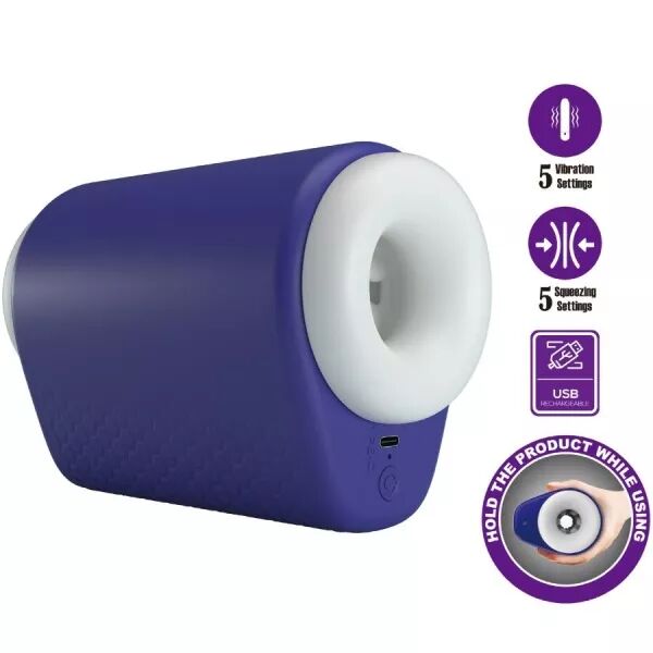 PRETTY LOVE - MASTURBATEUR POUR HOMME DJ LADY AVEC VIBRATION 5 R�GLAGES VIOLET