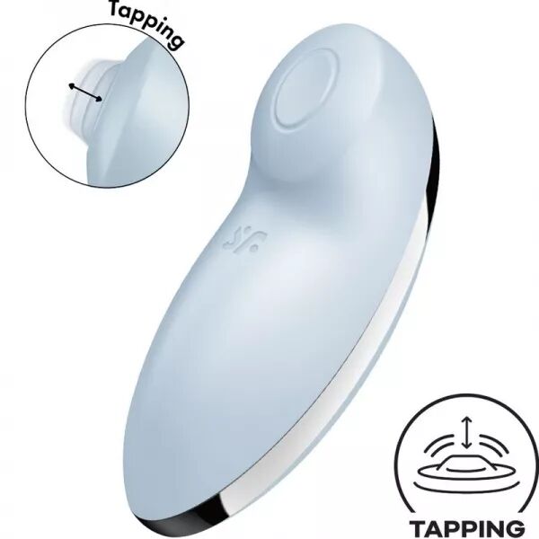 SATISFYER - TAP & CLIMAX 2 VIBRATEUR & STIMULATEUR BLEU