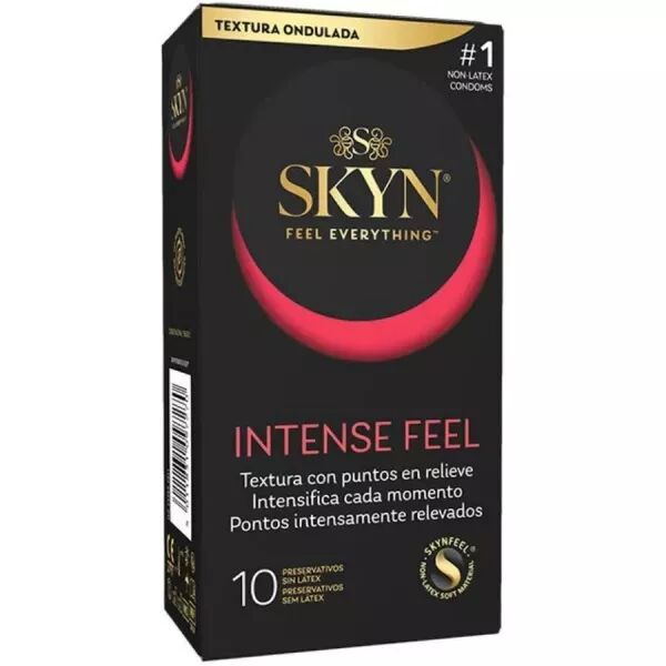 SKYN - PR�SERVATIF TEXTUR� � LA SENSATION INTENSE AVEC UN DESIGN ONDUL� 10 UNIT�S