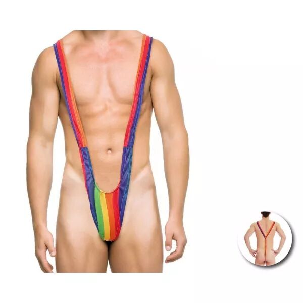 FIERT� - TRIKINI HOMME DRAPEAU ARC-EN-CIEL